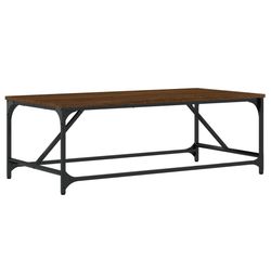 vidaXL Salongbord brun eik 100x50x35 cm konstruert tre