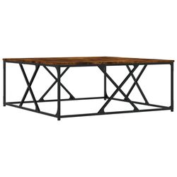vidaXL Soffbord rökfärgad ek 100x100x40 cm konstruerat trä