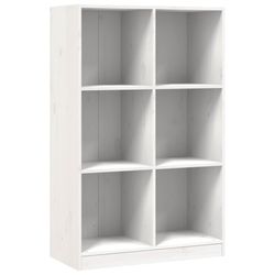 vidaXL Bokhylle hvit 70x33x110 cm heltre furu