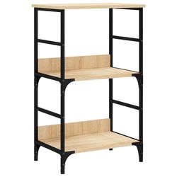 vidaXL Bokhylle sonoma eik 50x33x82 cm konstruert tre