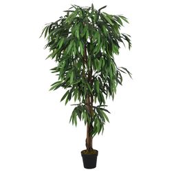 vidaXL kunstigt mangotræ 1050 blade 200 cm grøn
