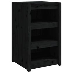 vidaXL Utekjøkkenskap MEPPEL svart 55x55x92 cm heltre furu