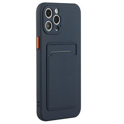 Deksel med Kortholder til iPhone 15 Pro Max - Mørkeblå