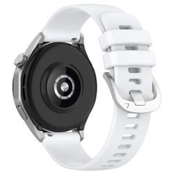 Huawei Watch GT 4 41 mm / Garmin Venu 3S 18 mm klokkerem Flytende silikonarmbånd med stålspenne - Hvit