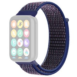 Xiaomi Smart Band 8 Pro / Redmi Watch 4 Nylon Loop Watch Band Åndbar sportsrem - Mørkeblå