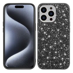 Glitter iPhone 15 Pro Max deksel - Svart