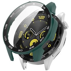 Huawei Watch GT 4 46mm Watch Case Skjermbeskytter i herdet glass Skjermbeskyttelsesramme med urskiveplate - Grønn