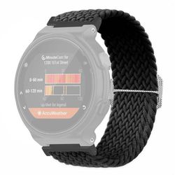 Garmin Forerunner 220 / 230 / 235 / 735XT / 620 / 630 Watch Strap Stretchy Braided Nylon Band - Sort