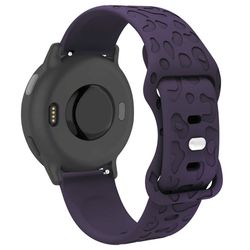 Garmin Venu 2 Plus / vivoactive 5 20 mm silikoneurrem Leopard Texture Justerbar rem - Mørklilla