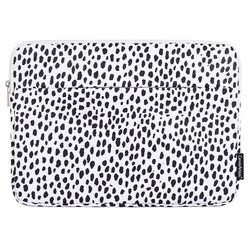 CANVASARTISAN H36-11 14-" Beskyttelsesveske for bærbar PC med glidelås Svart Spotted Laptop Portable Computer Zipper Bag