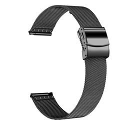 Garmin Venu / Venu Sq / Forerunner 55 Urrem 20 mm Milanese urrem i rustfrit stål, sort