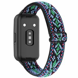 Samsung Galaxy Fit3-klokkerem Elastisk nylonjusterbart smartklokkearmbånd - Grønn