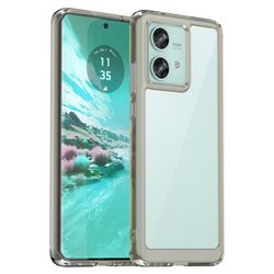Motorola Edge 40 Neo smart akryl cover - Gennemsigtig Grå