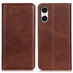 Sony Xperia 10 VI læderetui med pung - Kaffe