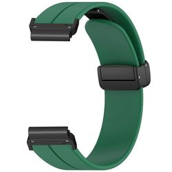 Garmin Fenix 7S / 6S / 5S 20 mm urrem med magnetisk spænde i silikone - Militærgrøn