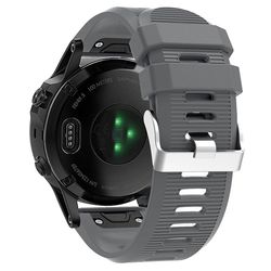 KALEBO LKLB-HWGJ-001 Garmin Fenix 6X / Fenix 7X / Instinct 2X Smart Watch Band QuickFit 26mm silikone rem - Grå