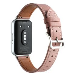 Samsung Galaxy Fit3 ægte læderurrem udskiftning - Dyb Pink
