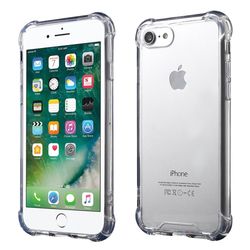 For iPhone SE (2020)/SE (2022)/8/7 4,7 tommers fallbestandig TPU Edge + klart akryldeksel mot riper - Gjennomsiktig