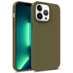 For iPhone 16 Pro Max-etui Bionedbrytbart hvetestrå + TPU hybrid telefondeksel - Svartgrønn