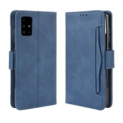Lommebok-etui i moderne skinn-design Samsung Galaxy S10 Lite - Blå