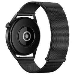 KALEBOL Huawei Watch GT 3 Pro 43 mm Milanese-armbånd i rustfritt stål 20 mm magnetisk klokkerem - Svart
