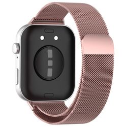 KALEBOL Huawei Watch Fit 3 Milanese Stainless Steel Watch Band Magnetic Wrist Strap - Rose Pink