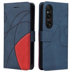 Tekstureret Sony Xperia 1 VI læderetui med rem - Blå