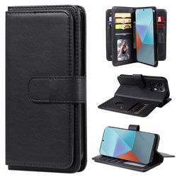 Lommebok-etui med 10 lommeseksjoner for Xiaomi Poco X6 / Xiaomi Redmi Note 13 Pro - Svart