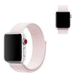 Apple Watch Series 5 40mm solid farve nylon urrem - Lyserød