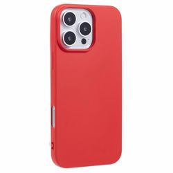 iPhone 16 Pro-etui Mykt, fleksibelt, beskyttende telefondeksel med fiberfor - Rød