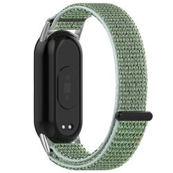 Xiaomi Mi Band 9 NFC / 9 / Smart Band 8 NFC / 8 Nylon håndledsrem armbånd med magisk tape - Grøn