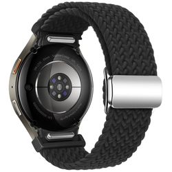 Samsung Galaxy Watch 20mm flettet urrem med magnetisk rem - Sort