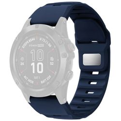 Silikonrem for Garmin Quickfit 26mm / Fenix 7X Pro / Fenix 7X Erstatningsklokkebånd - Mørkeblå