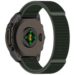 Garmin Fenix 8 51mm / Garmin Fenix 7X / 6X / 5X Urrem Nylon Justerbar Armbåndsrem - Militærgrøn