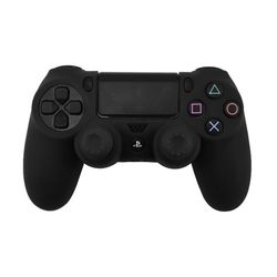 DATA FROG Silikon deksel Sony PlayStation 4 Pro / PS4 Slim / Playstation 4 Gamepad beskyttelsesveske - Svart