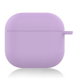 AirPods 4 silikoni asia pehmeä langaton kuulokkeet järjestäjä kansi paksuus 1.5mm karabiini - Vaaleanpunainen Violetti