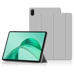 Honor Pad X8a Etui Vegansk læder Fleksibel bagside Trifold Stand Tablet Cover - Grå