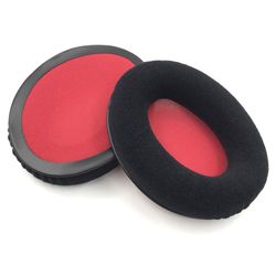 1 par Hyperx Cloud II / Alpha S / Stinger / Flight hovedtelefoner ørepuder fløjl + svamp ørepropper - Rød