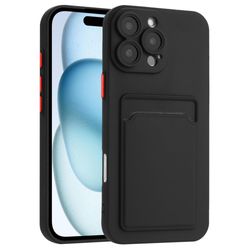 Deksel til kortholder for iPhone 16 Pro Max - Svart
