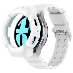 Samsung Galaxy Watch7 40mm urrem silikone udskiftning med urkasse - Hvid