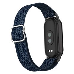 Xiaomi Smart Band 9 / 8 Nylon Wave Pattern Watch Strap Metal Clasp Justerbar armbånd - Midnatsblå
