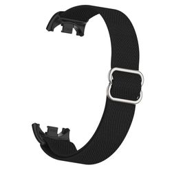 Xiaomi Smart Band 9 / Smart Band 8 Nylon håndledsrem med stik Elastisk urrem - Sort