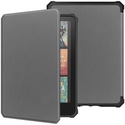 Amazon Kindle Paperwhite (2024) Case Vegan Leather and Flexible E-Reader Cover Auto Wake / Sleep - Grey
