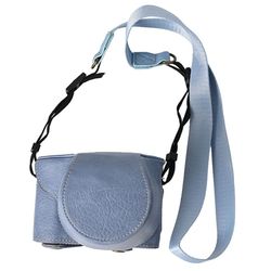 Fujifilm X-M5 Cover Litchi Textured Vegansk Læder Camera Case med skulderrem - Blå