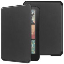 Amazon Kindle Paperwhite (2024) Case Bump Resistant and PU E-Reader Cover Support Auto Wake / Sleep - Black