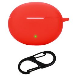 OnePlus Buds Pro 3 Bluetooth-høretelefonetui Blødt silikonecover med anti-tabt spænde - Rød