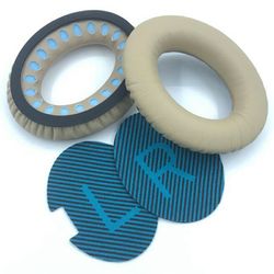 1Par udskiftningsørepuder Bose QuietComfort 35 / 25 / 15 / 2 / AE2 Hovedtelefoner Ørepuder - Aprikos + Blå