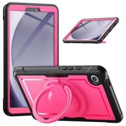 Samsung Galaxy Tab A9 (SM-X110 / X115 / X117) Case Rotating Kickstand Bump Resistant and Flexible Shockproof Tablet Cover - Rose
