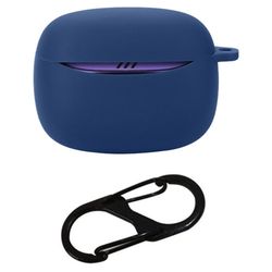 JBL Tune Buds 2 Bluetooth-hörlurar Fodral Mjukt silikonskydd med spänne som inte tappas bort - Mörkblå