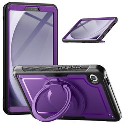 Samsung Galaxy Tab A9 (SM-X110 / X115 / X117) Case Rotating Kickstand Bump Resistant and Flexible Shockproof Tablet Cover - Purple